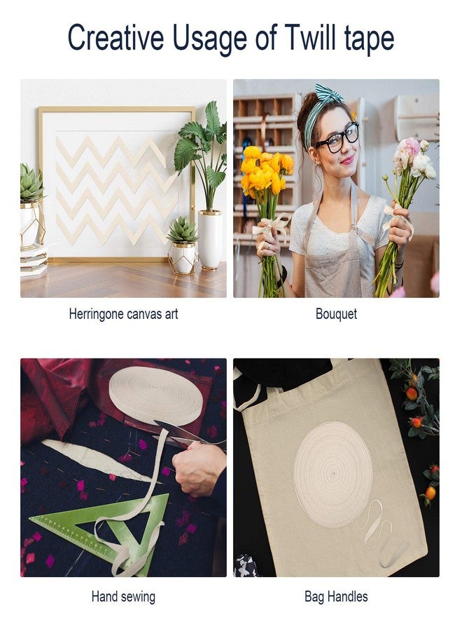 ويلبوند شريط قطني ناعم طبيعي بنمط متعرج، مناسب للخياطة والأعمال اليدوية، مصنوع من القطن بنسبة 100%. - Image 5